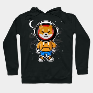 Hiphop Astronaut Shiba Inu Coin To The Moon Crypto Token Shib Army Cryptocurrency Wallet HODL Birthday Gift For Men Women Hoodie